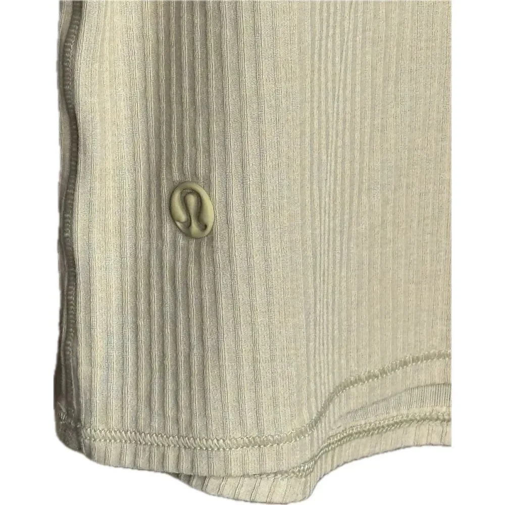Lululemon Asymmetrical Ribbed Cotton Tank Top Trench, NWOT, Small